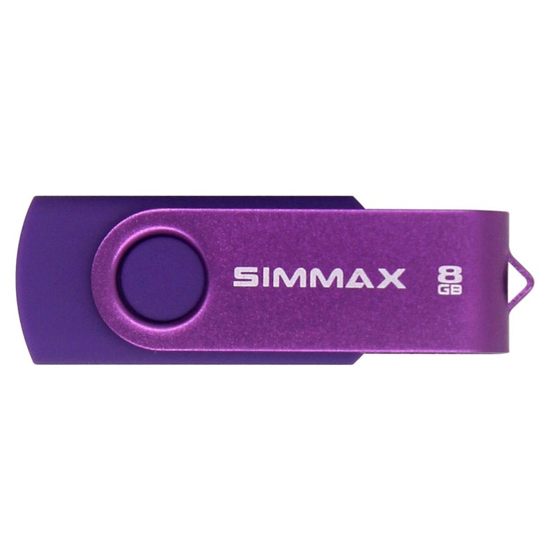 SIMMAX 5Pcs 8GB USB Flash Drive USB 2.0 Flash Drive Memory Stick Fold Storage Thumb Stick Pen Swivel Design(Five Mixed Colors: Black Blue Green Purple Red)(Mix Color1) - Image 4